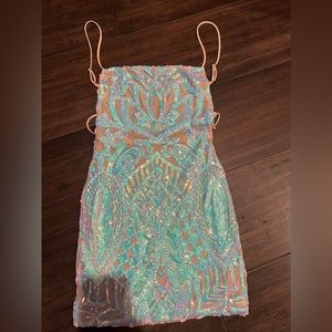 Lucy in the sky sequenced dress